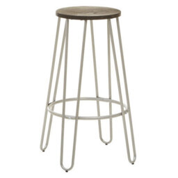 Orsina Silver Finish Metal Bar Stool, Hairpin Stool For Kitchen Counter, Versatile Breakfast Stool For Home - thumbnail 2