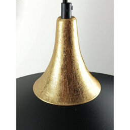 Luminosa Lighting Luminosa Layla Dome Pendant Ceiling Light Black, Gold 1X E27 - thumbnail 4