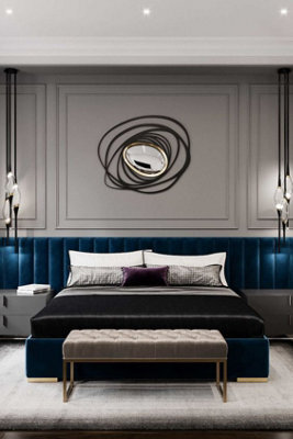 Stratus Interiors Raphael Extra Wide Headboard Bed- Double - Gas Lift Ottoman Storage Type - image 1