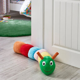 Catherine Lansfield Kids Charlee Caterpillar 3D Shaped Cushion Bright - thumbnail 4