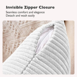Ameha White Velvet Cushion Set, 18X18 Inch, Includes 2 Filled Cushions & 2 Covers, Soft, Breathable & Hypoallergenic - thumbnail 7