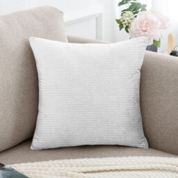 Ameha White Velvet Cushion Set, 18X18 Inch, Includes 2 Filled Cushions & 2 Covers, Soft, Breathable & Hypoallergenic - thumbnail 9