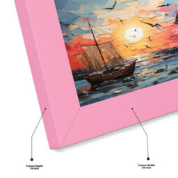 "AK Frames Sleek 20X12"" Pastel Pink Thin Modern Picture Frame - Slim And Design For Posters, Prints And Photos - Elegant Wall Frame Decor" - thumbnail 7