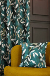 Sundour Madrid - 100% Blackout Thermal Self-Lined Curtains - Eyelet - 100% Polyester (Bottle Green, Filled Cover - 18'' X 18'' (Single)) - thumbnail 5