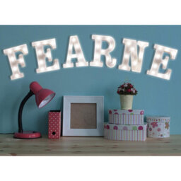Battery Powered 3D Letter M Led Light - Freestanding Or Wall Mounted Alphabet Lighting Home Or Party Decoration - H22 X W14 X D3Cm - thumbnail 5