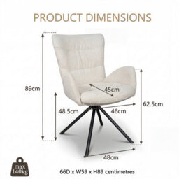 Sonara Modern Swivel Accent Chair Stylish Upholstered Seat Set Of 1 - thumbnail 9
