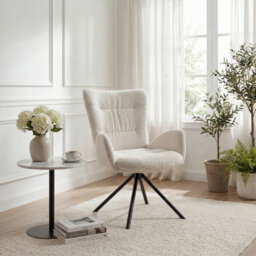 Sonara Modern Swivel Accent Chair Stylish Upholstered Seat Set Of 1 - thumbnail 3