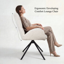 Sonara Modern Swivel Accent Chair Stylish Upholstered Seat Set Of 1 - thumbnail 5