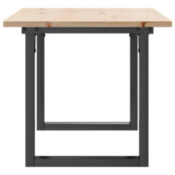 Walplus Coffee Table O-Frame 90X40X45 Cm Solid Wood Pine And Steel - thumbnail 5