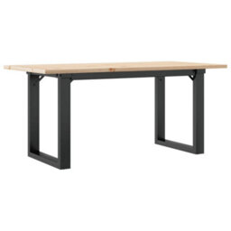 Walplus Coffee Table O-Frame 90X40X45 Cm Solid Wood Pine And Steel - thumbnail 6