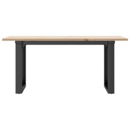 Walplus Coffee Table O-Frame 90X40X45 Cm Solid Wood Pine And Steel - thumbnail 4