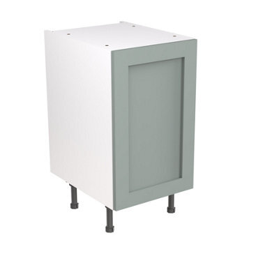 Kitchen Kit Sage Green Matt Shaker Door Base Unit Cabinet Soft Close Drawers Flatpack - 450X870mm - image 1
