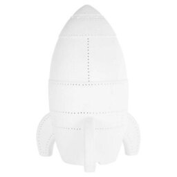 Orsina Kids Rocket Night Light, Fun Ceramic Rocket Design With Warm Glow Effect, Inspires Imagination And Eases