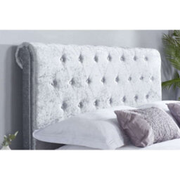 Birlea Sienna Double Ottoman Bed In Steel Crushed Velvet - thumbnail 5