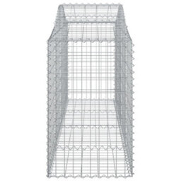 Berkfield Durable Arched Gabion Baskets 7 Pcs 200X50X80/100 Cm Galvanised Iron - thumbnail 5