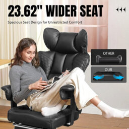 Comhoma Office Chair High Back Pu Leather Executive Desk Chair With Footrest, Ergonomic Big Swivel Reclining Computer Chairs - thumbnail 6