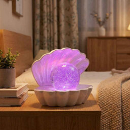 Pearl Glitter Clam Shell Led Mood Light Colour Changing Decorative Lamp - thumbnail 2