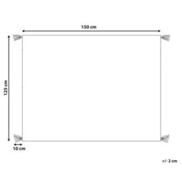 Beliani Blanket Namtar Cotton 125 X 150 Cm White - thumbnail 3