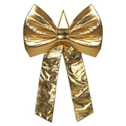 Large Velvet Christmas Bow 80X120Cm Gold Decorative Bow For Tree Topper Front Door Wreath And Stair Display Reusable - thumbnail 2