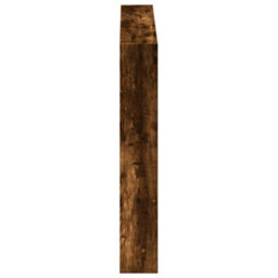 Berkfield Headboard Cabinet With Led Smoked Oak 120X17X102 Cm - thumbnail 7