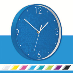 Leitz Wow Silent Office Bedroom Kitchen Wall Clock Blue 29Cm D - thumbnail 2