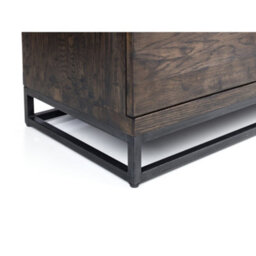 Oakham Premium Kelbrook Tv Unit In Dark Oak And Metal - thumbnail 5