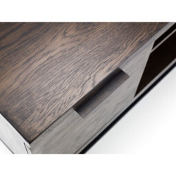 Oakham Premium Kelbrook Tv Unit In Dark Oak And Metal - thumbnail 3