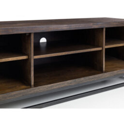 Oakham Premium Kelbrook Tv Unit In Dark Oak And Metal - thumbnail 6