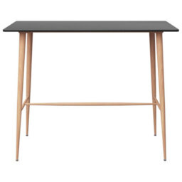 Berkfield Modern 5 Piece Bar Set Black And Grey - thumbnail 3