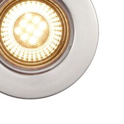 GoodHome Drexler Satin Nickel Effect Fixed Led Fire-Rated Warm White Downlight Ip65, Pack Of 10 - thumbnail 4