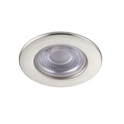 GoodHome Drexler Satin Nickel Effect Fixed Led Fire-Rated Warm White Downlight Ip65, Pack Of 10 - thumbnail 3
