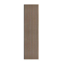 MonsterShop Acoustic Slat Wall Panels - Light Walnut