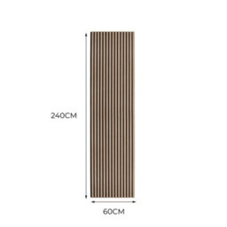 MonsterShop Acoustic Slat Wall Panels - Light Walnut - thumbnail 6