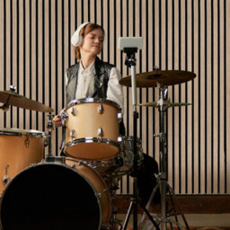 MonsterShop Acoustic Slat Wall Panels - Light Walnut - thumbnail 5