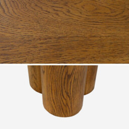 Sweeek - 8-Seater Oval Dining Table Rubberwood And Oak Veneer Leonore Walnut Coloured 220X110X73 Cm - thumbnail 3
