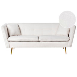 Beliani Sofa 3 Seater Frederica Boucle Off-White