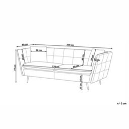 Beliani Sofa 3 Seater Frederica Boucle Off-White - thumbnail 3