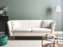 Beliani Sofa 3 Seater Frederica Boucle Off-White - thumbnail 2