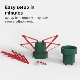 Vivo Red/green Real Christmas Tree Stand Base Holder Trees Up To 2.3M Tall 12Cm Trunk 2L Water - thumbnail 6