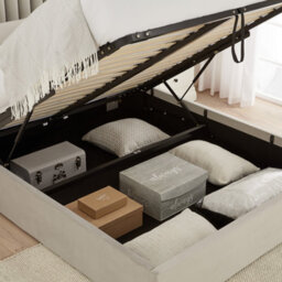 The Furniture Market Savoy Fluted 5Ft King Size Storage Ottoman Bed Grey Velvet Fabric - thumbnail 4