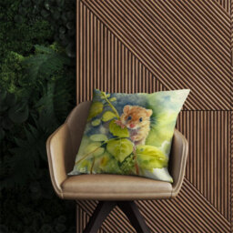 Warren Reed Designer Dormouse Watercolour Outdoor Cushion 45Cm X 45Cm - thumbnail 2