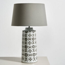 Pagazzi Lighting Pagazzi Nora Grey & White Ceramic Table Lamp