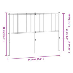 Berkfield Metal Headboard White 135 Cm - thumbnail 8