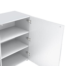 Furniture in Fashion Aspen High Gloss Highboard With 2 Doors In White - thumbnail 7