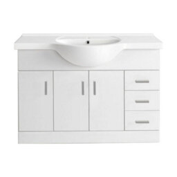 Sundaze 1200mm Gloss White Vanity Basin Unit Bathroom Sink Storage Furniture - thumbnail 1