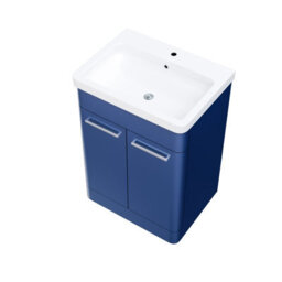 Nes Home 600mm Freestanding Vanity Unit Cabinet And Wash Basin Royal Blue - thumbnail 7