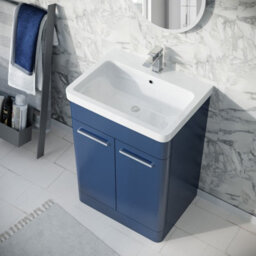 Nes Home 600mm Freestanding Vanity Unit Cabinet And Wash Basin Royal Blue - thumbnail 4