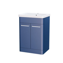 Nes Home 600mm Freestanding Vanity Unit Cabinet And Wash Basin Royal Blue - thumbnail 6