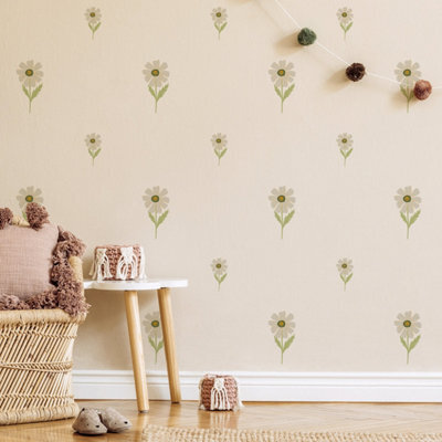 Daisy Stem Flower Wall Stickers - image 1