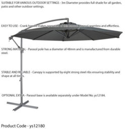 Loops Premium 4 Seater Garden Coffee Table & Parasol Set Grey Aluminium Sofa & Chairs - thumbnail 6